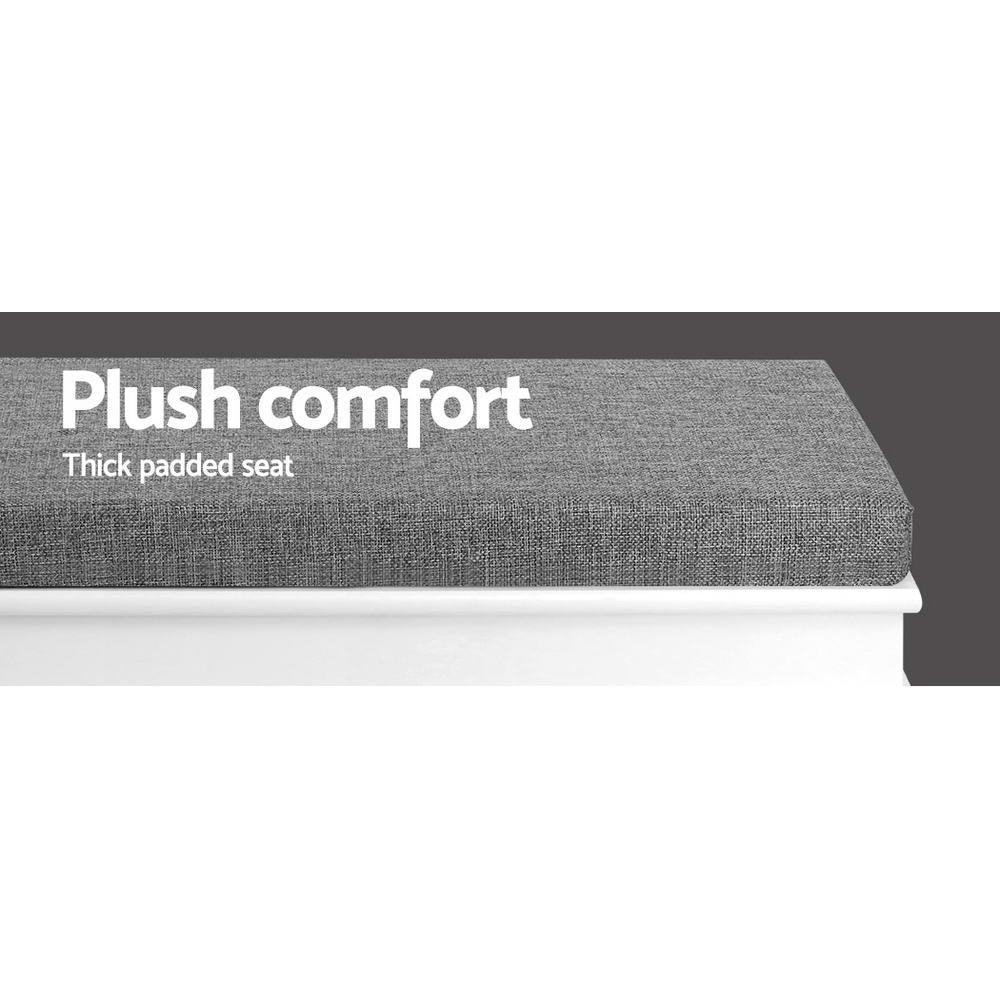 Artiss Shoe Rack Cabinet Bench 8 Pairs White - Mekamart Australia