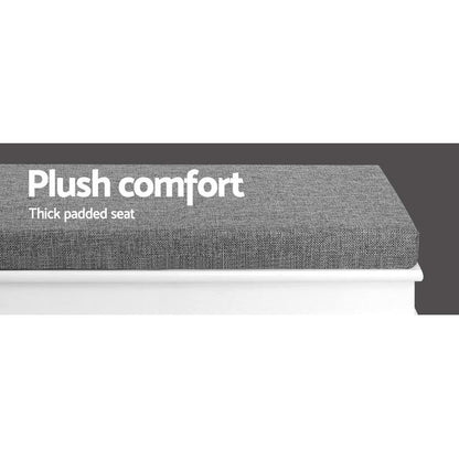 Artiss Shoe Rack Cabinet Bench 8 Pairs White - Mekamart Australia
