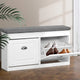 Artiss Shoe Rack Cabinet Bench 8 Pairs White - Mekamart Australia