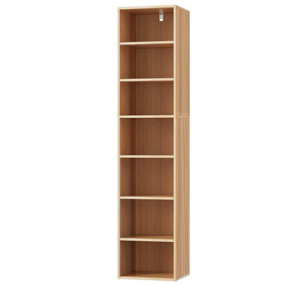 Artiss Bookshelf 7 Tiers MILO Pine - Mekamart Australia