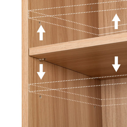 Artiss Bookshelf 7 Tiers MILO Pine - Mekamart Australia