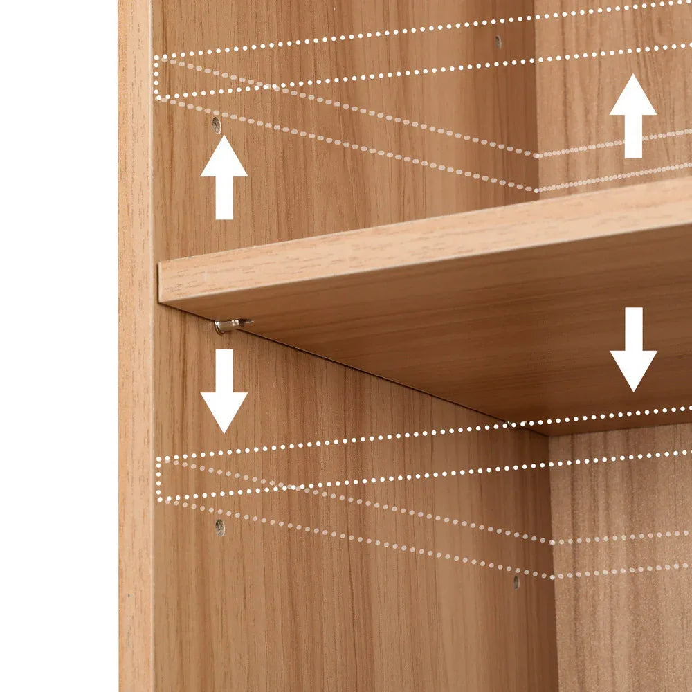 Artiss Bookshelf 8 Tiers MILO Pine - Mekamart Australia