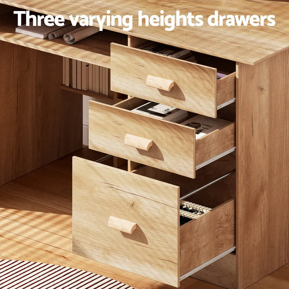 Artiss Computer Desk Office Study Desks Table Shelf Drawer - Mekamart Australia