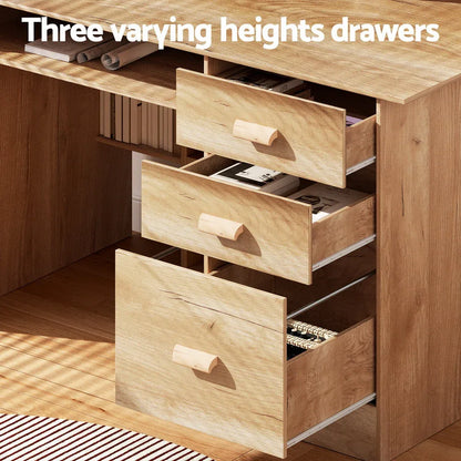 Artiss Computer Desk Office Study Desks Table Shelf Drawer - Mekamart Australia