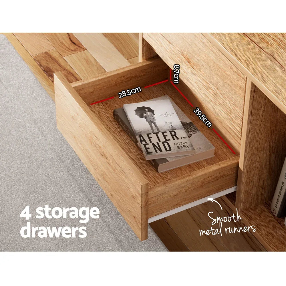Artiss Entertainment Unit Stand TV Cabinet Storage Drawer Shelf 180cm Wooden - Mekamart Australia