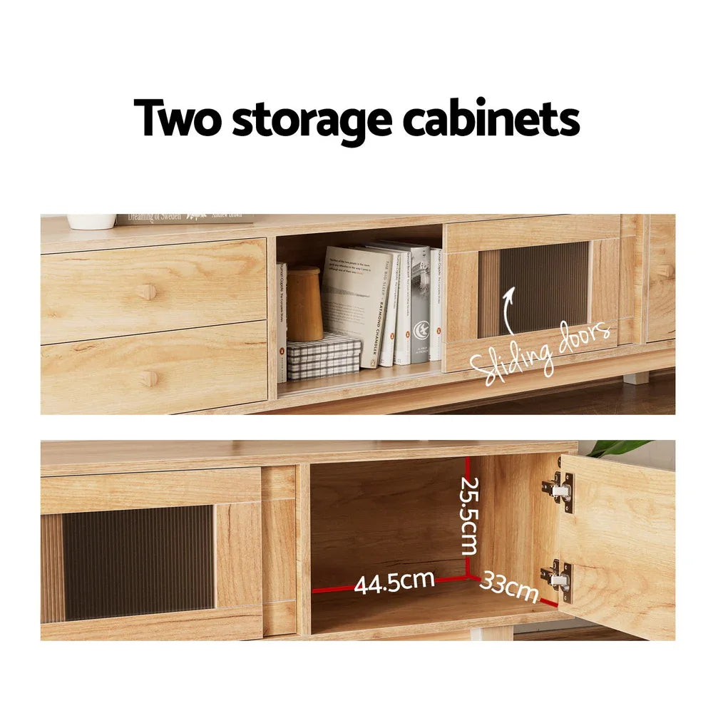 Artiss TV Cabinet Entertainment Unit Stand Storage Drawer 180CM - Mekamart Australia