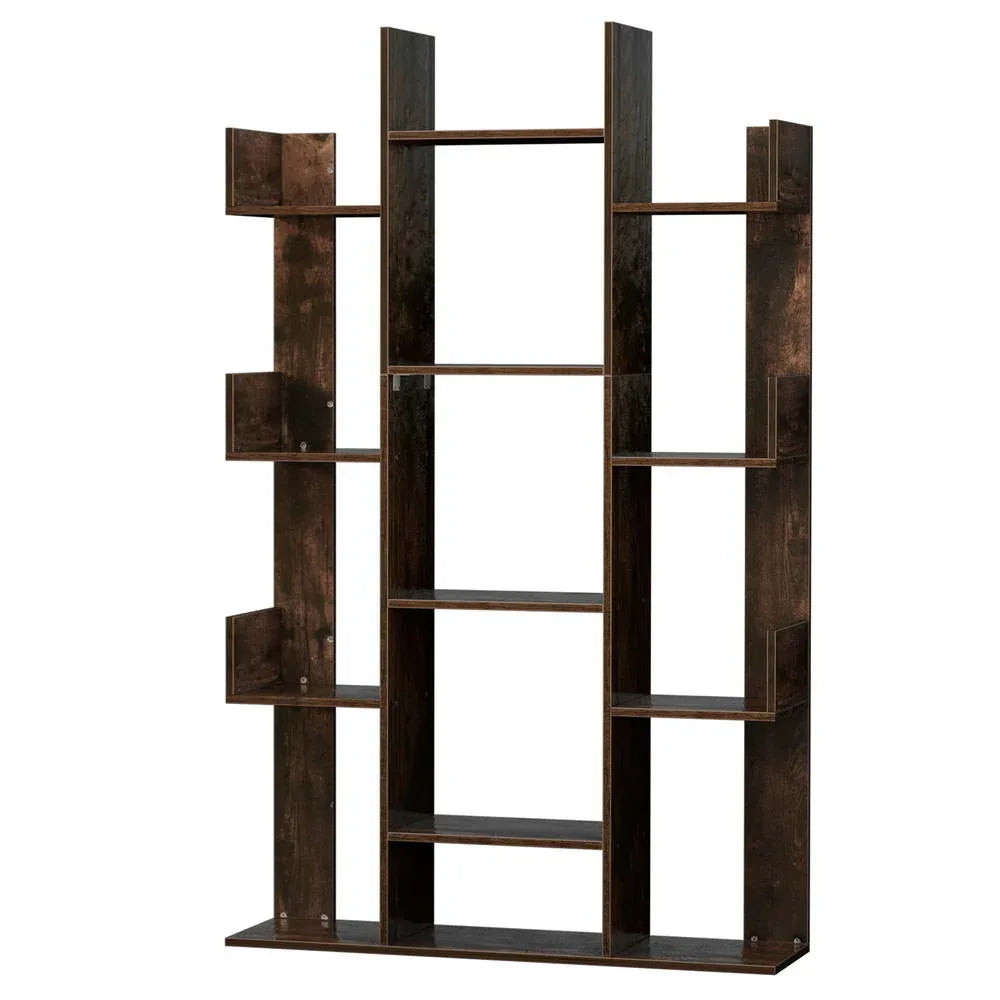 Artiss Tree-Shaped Bookshelf ROMI Walnut - Mekamart Australia