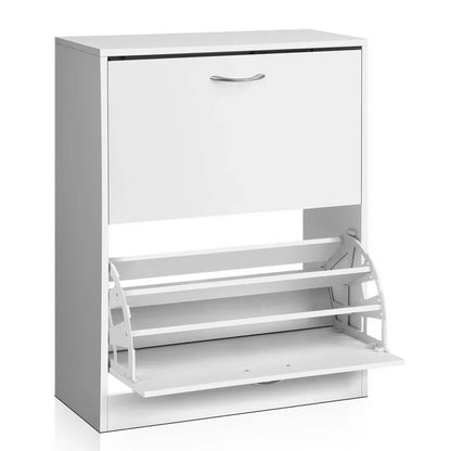 Artiss Shoe Rack Cabinet Adjustable Shelves 24 Pairs White Iris - Mekamart Australia