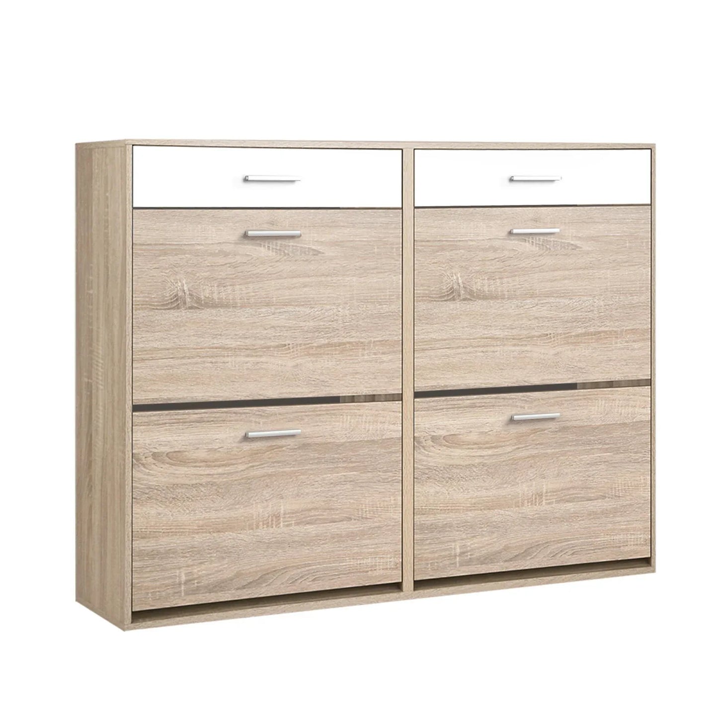 Artiss Shoe Rack Cabinet 36 Pairs Adjustable Shelves Pine Sara - Mekamart Australia