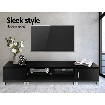 Artiss TV Cabinet Entertainment Unit 190cm Black Danson - Mekamart Australia