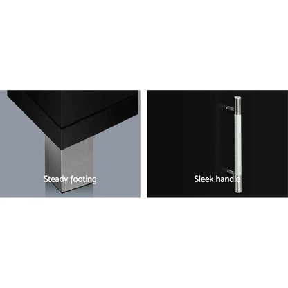 Artiss TV Cabinet Entertainment Unit 190cm Black Danson - Mekamart Australia