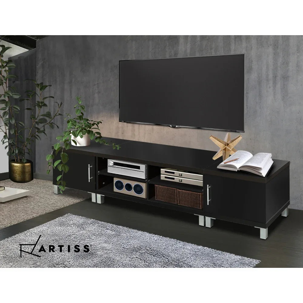 Artiss TV Cabinet Entertainment Unit 190cm Black Danson - Mekamart Australia