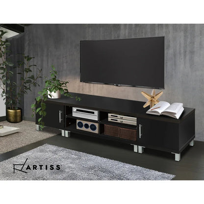 Artiss TV Cabinet Entertainment Unit 190cm Black Danson - Mekamart Australia
