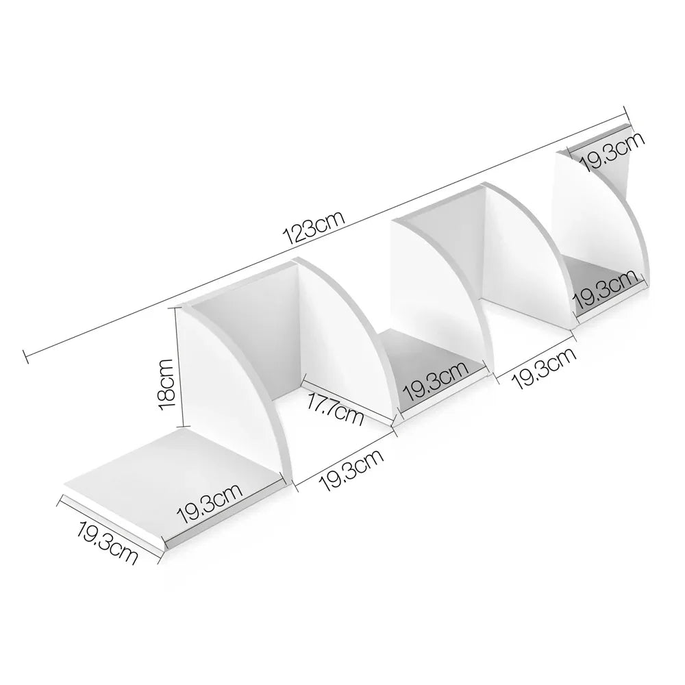 Artiss Wall Shelf Corner Floating 5-Tier White - Mekamart Australia