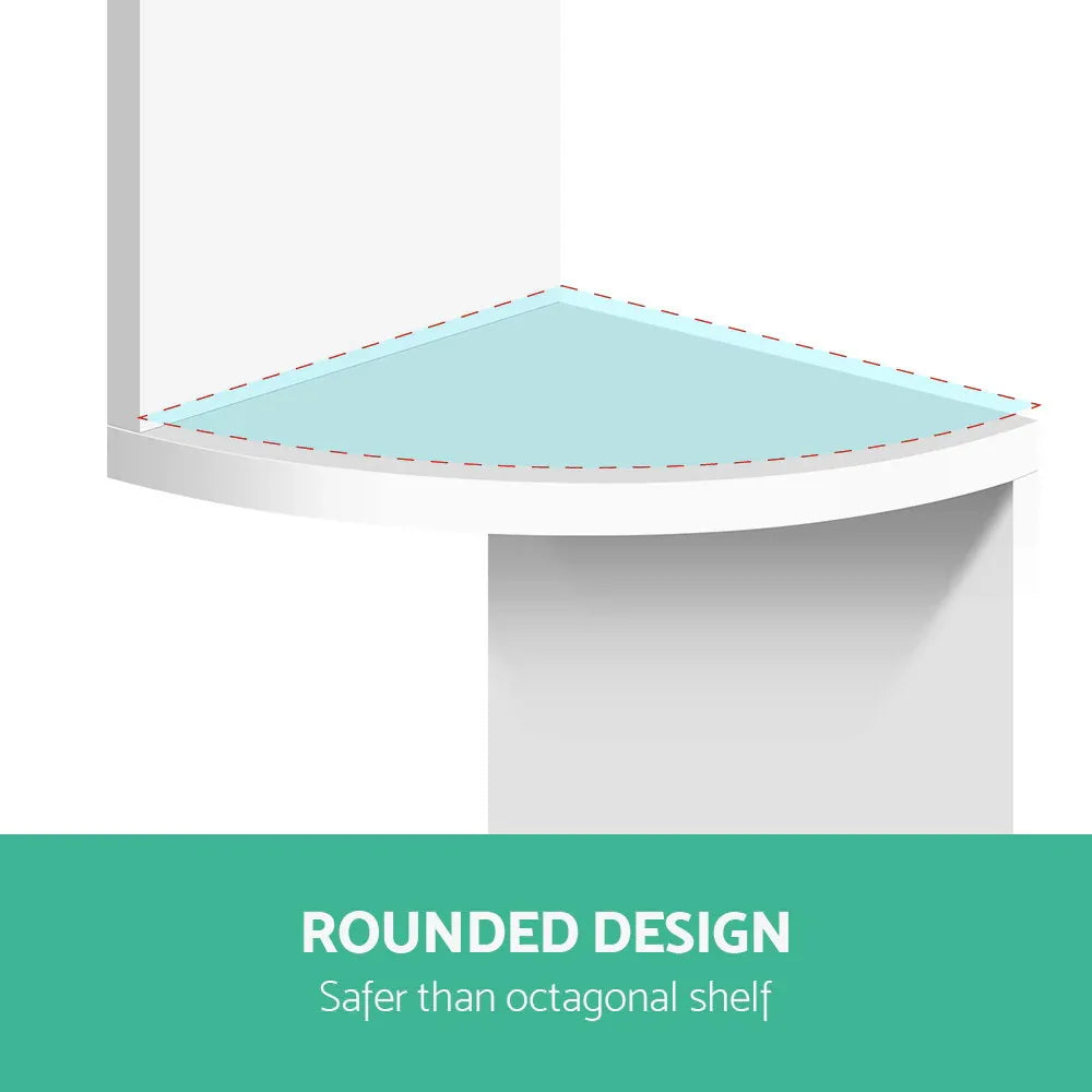 Artiss Wall Shelf Corner Floating 5-Tier White - Mekamart Australia