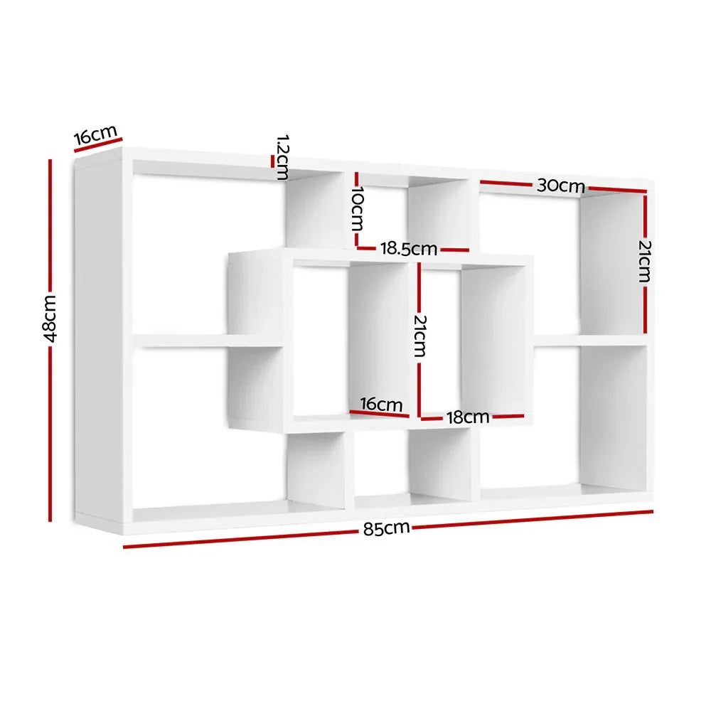 Artiss Floating Wall Shelves Bookshelf White - Mekamart Australia