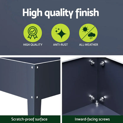 Green Fingers Raised Garden Bed x2 Elevated 100X40X80cm Planter Box Raised Container Herb - Mekamart Australia
