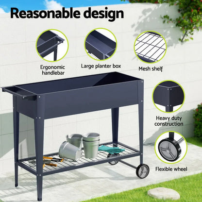 Green Fingers Raised Garden Bed x2 Elevated 100X40X80cm Planter Box Raised Container Herb - Mekamart Australia