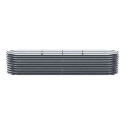 2x Green Fingers Raised Garden Bed 320X80X56cm Oval Planter Box - Mekamart Australia