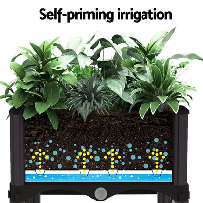 Green Fingers Garden Bed 120x40x36cm PP Planter Box Raised Container Growing Herb - Mekamart Australia