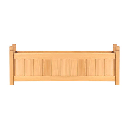 2x Green Fingers Raised Garden Bed 90x30x33cm Wooden Planter Box Raised Container Growing - Mekamart Australia