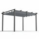 Instahut Gazebo Outdoor Garden Pergola Aluminium Frame Adjustable Canopy 3x4m Grey - Mekamart Australia