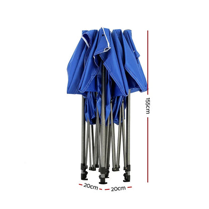 Instahut Gazebo Pop Up Marquee 3x3 Folding Tent Wedding Gazebos 500D Oxford Blue - Mekamart Australia