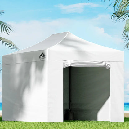Instahut Gazebo 3x4.5 Pop Up Marquee Folding Tent Wedding Gazebos Camping Outdoor Shade Canopy White - Mekamart Australia