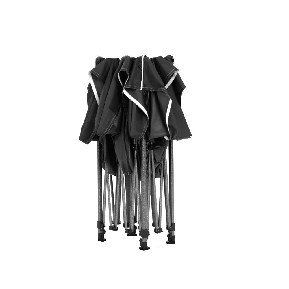 Instahut Gazebo 3x6 Pop Up Marquee Folding Tent Wedding Gazebos Camping Outdoor Shade Canopy Black - Mekamart Australia