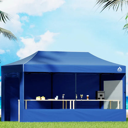 Instahut Gazebo 3x6 Pop Up Marquee Folding Tent Wedding Gazebos Camping Outdoor Shade Canopy Blue - Mekamart Australia