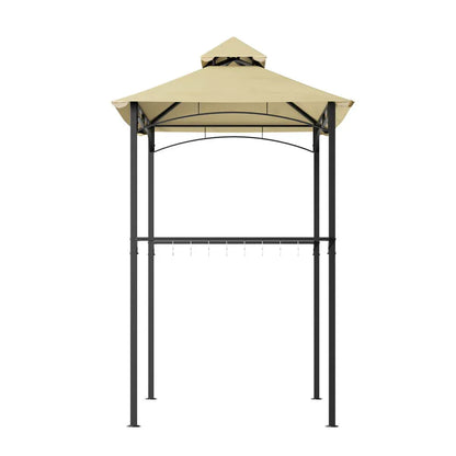 Instahut Gazebo Outdoor Patio Marquee BBQ Grill Shelter Garden Shade Hooks Beige - Mekamart Australia
