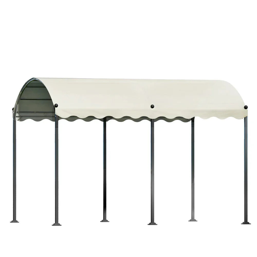 Instahut Gazebo Marquee 4x3m Outdoor Event Wedding Tent Camping Party Shade Iron Art Canopy Beige - Mekamart Australia