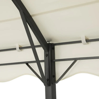 Instahut Gazebo Marquee 4x3m Outdoor Event Wedding Tent Camping Party Shade Iron Art Canopy Beige - Mekamart Australia