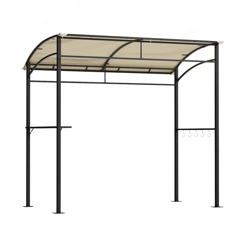 Instahut Gazebo Outdoor BBQ Grill Patio Garden Marquee Shade Shelter Shelf Hooks Beige - Mekamart Australia