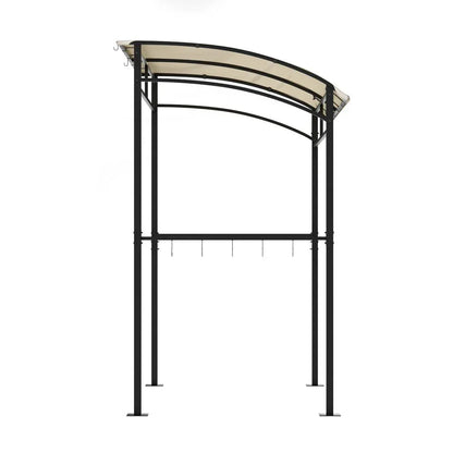 Instahut Gazebo Outdoor BBQ Grill Patio Garden Marquee Shade Shelter Shelf Hooks Beige - Mekamart Australia