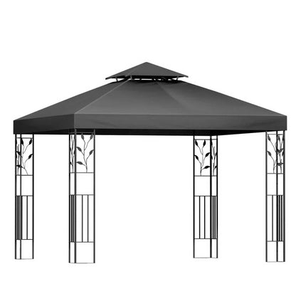 Instahut Gazebo 3x3m Marquee Outdoor Wedding Party Event Tent Home Iron Art Shade Grey - Mekamart Australia
