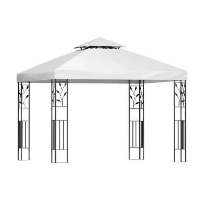 Instahut Gazebo 3x3m Marquee Outdoor Wedding Party Event Tent Home Iron Art Shade White - Mekamart Australia