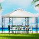 Instahut Gazebo 3x3m Marquee Outdoor Wedding Party Event Tent Home Iron Art Shade White - Mekamart Australia