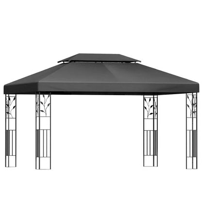 Instahut Gazebo 4x3m Marquee Outdoor Wedding Party Event Tent Home Iron Art Shade Grey - Mekamart Australia