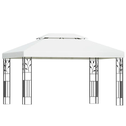 Instahut Gazebo 4x3m Marquee Outdoor Wedding Party Event Tent Home Iron Art Shade White - Mekamart Australia