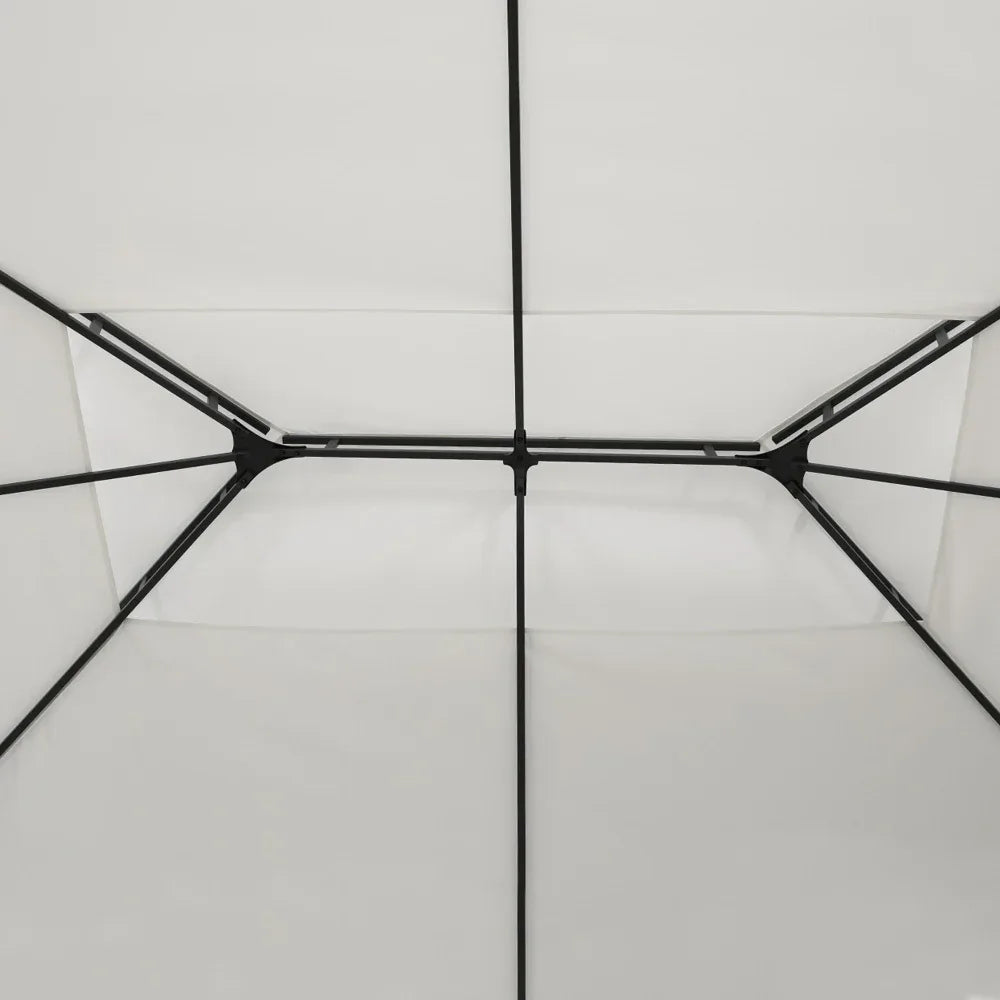 Instahut Gazebo 4x3m Marquee Outdoor Wedding Party Event Tent Home Iron Art Shade White - Mekamart Australia