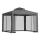 Instahut Gazebo Marquee 3m Outdoor Event Tent Camping Party Mesh Wall Canopy Grey - Mekamart Australia