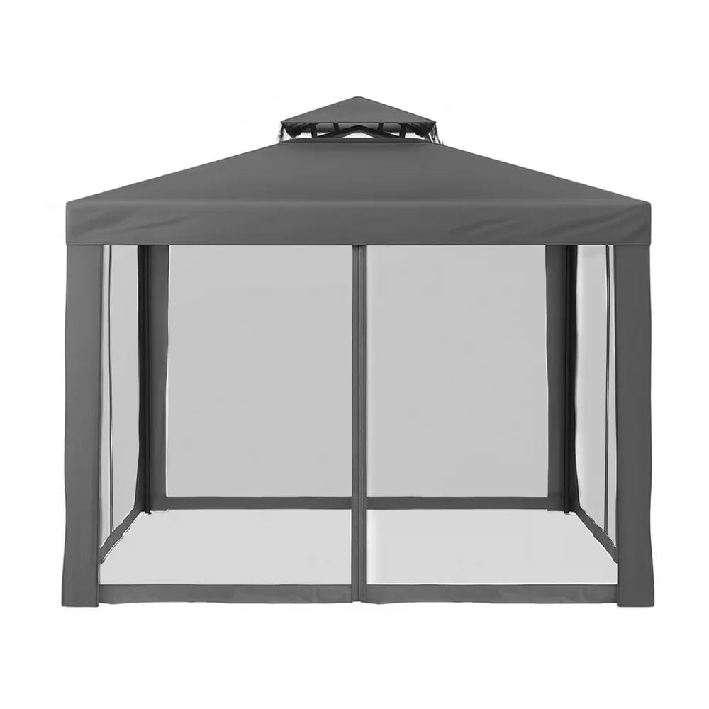 Instahut Gazebo Marquee 3m Outdoor Event Tent Camping Party Mesh Wall Canopy Grey - Mekamart Australia