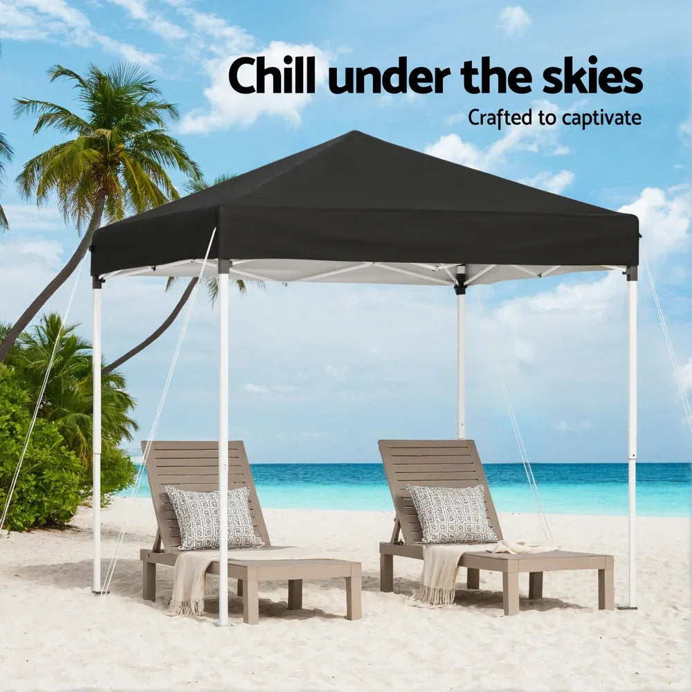 Instahut Gazebo 2x2m Outdoor Patio Garden Marquee Shade Black - Mekamart Australia