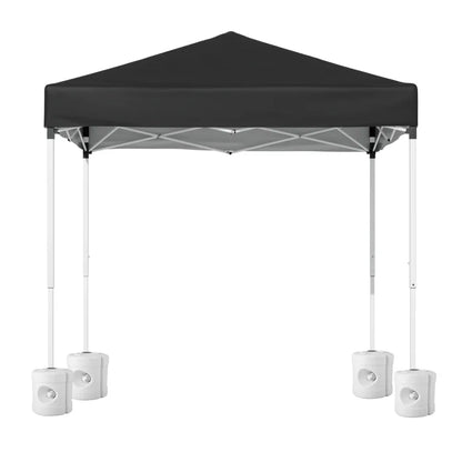Instahut Gazebo 2x2m Outdoor Patio Garden Marquee Shade w/ Base Pods Black - Mekamart Australia