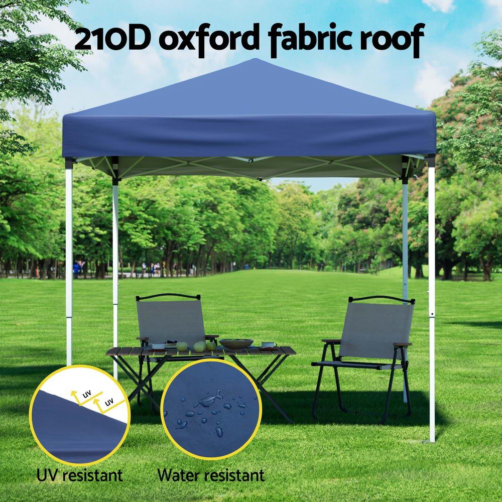 Instahut Gazebo 2x2m Outdoor Patio Garden Marquee Shade w/ Base Pods Blue - Mekamart Australia