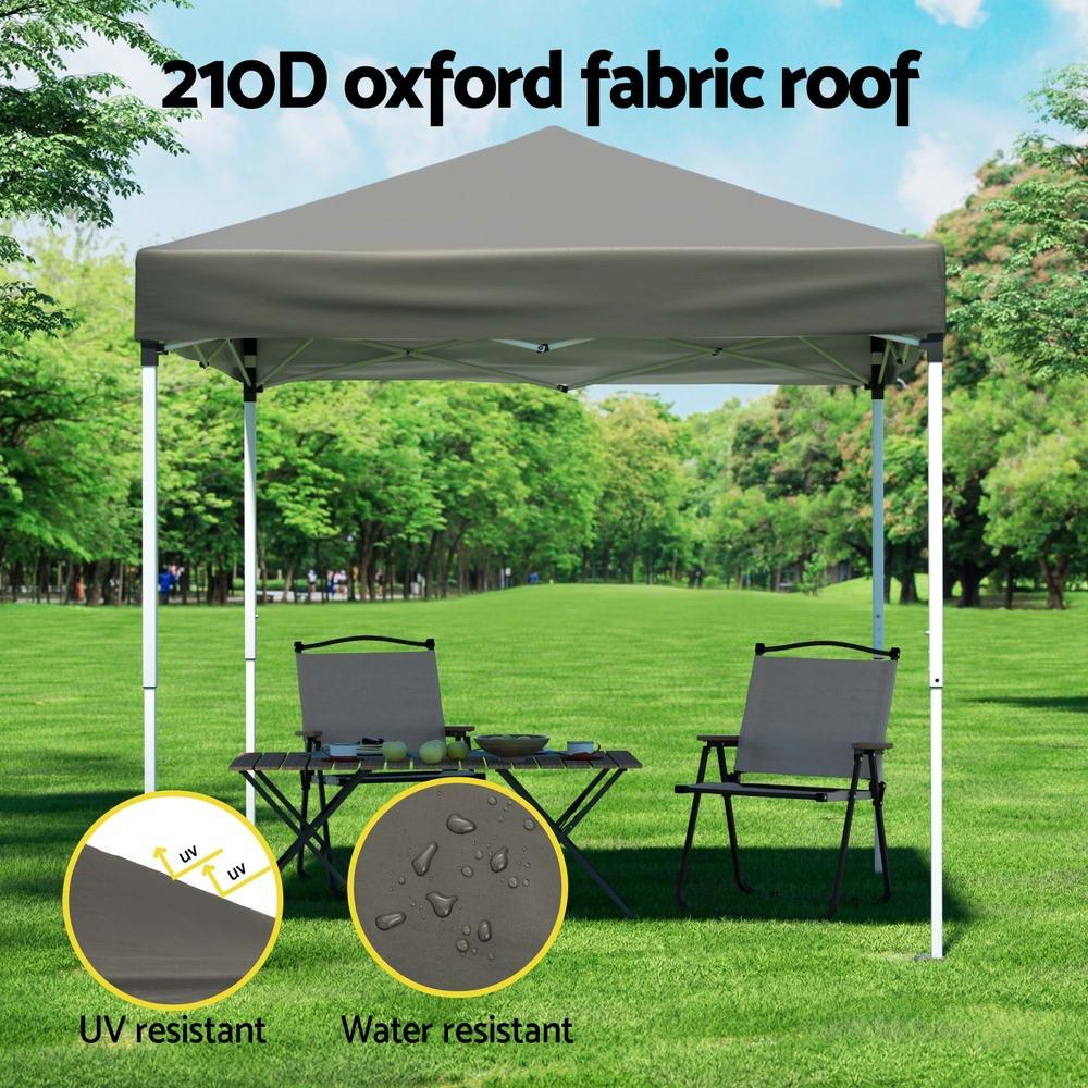 Instahut Gazebo 2x2m Outdoor Patio Garden Marquee Shade Grey - Mekamart Australia