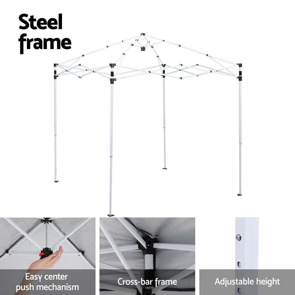 Instahut Gazebo 2x2m Outdoor Patio Garden Marquee Shade Grey - Mekamart Australia
