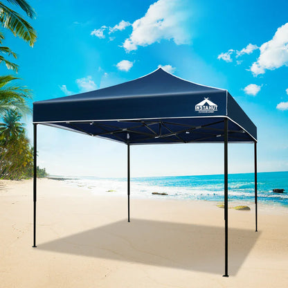Instahut Gazebo Pop Up Marquee 3x3m Folding Tent Wedding Outdoor Camping Canopy Gazebos Shade Navy - Mekamart Australia