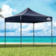 Instahut Gazebo Pop Up 3x3m w/Base Podx4 Marquee Folding Outdoor Wedding Camping Tent Shade Canopy Navy - Mekamart Australia